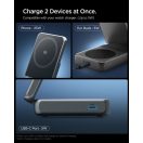 Spigen EF302MOQ 2in1 Magfit vezeték nélküli wireless gyorstöltő, mágneses, 25W, fekete