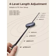   Ugreen USB-C-USB-C behúzható, állítható töltő-és adatkábel automatikus visszatekeréssel, 100W, 1m, fekete