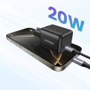 Ugreen X512 USB-C hálózati töltő adapter, GaN, 20W, fekete