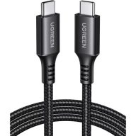  Ugreen US567 USB-C-USB-C töltő-és adatkábel, Nylon, 60W, 3A, 1m, fekete