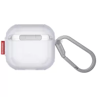   Skinarma Mecha CE AirPods 4 tok karabinerrel, Frost, átlátszó