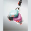 Skinarma Mecha CE AirPods 4 tok karabinerrel, Frost, átlátszó