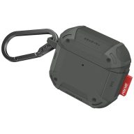 Skinarma Mecha CE AirPods 4 tok karabinerrel, Olive, szürke