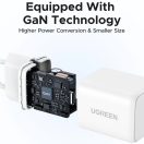 Ugreen X512 USB-C hálózati töltő adapter, GaN, 20W, fehér