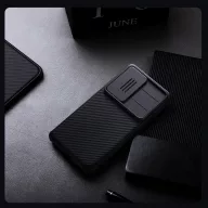   Nillkin CamShield Pro Samsung Galaxy S26 Ultra műanyag hátlap tok kameravédelemmel, fekete