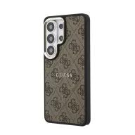   Guess PU Leather 4G Gold Frame Samsung Galaxy S26 Ultra mágneses tok, barna