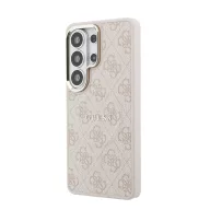   Guess PU Leather 4G Gold Frame Samsung Galaxy S26 Ultra mágneses tok, rózsaszín