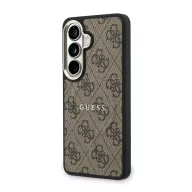   Guess PU Leather 4G Gold Frame Samsung Galaxy S26 Plus mágneses tok, barna