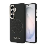   Guess PU Perforated 4G Logo Samsung Galaxy S26 mágneses tok, fekete