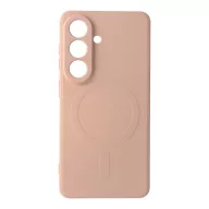   Silicone Mag Samsung Galaxy S26 szilikon hátlap tok, MagSafe, rózsaszín
