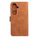 Tender Book Samsung Galaxy S26 műbőr hátlap tok kártyatartóval, kinyitható, barna