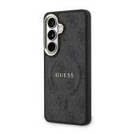   Guess PU Leather 4G Gold Frame Samsung Galaxy S26 mágneses tok, fekete