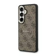   Guess PU Leather 4G Gold Frame Samsung Galaxy S26 mágneses tok, barna