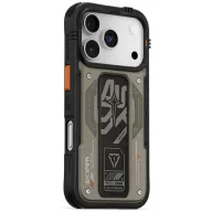   Skinarma Aegis Apple iPhone 17 Pro Max mágneses tok kitámasztóval, Magsafe kompatibilis, szürke