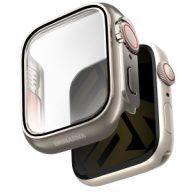   Skinarma Gado Apple Watch 11 / Watch 10 46mm tempered glass üvegfólia / tok, titanium (ezüst)