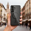 Tech-Protect Magmat Samsung Galaxy S26 Plus hátlap tok, MagSafe, átlátszó-fekete