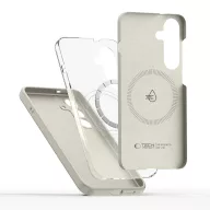   Tech-Protect Silicone Samsung Galaxy S26 Plus szilikon tok, MagSafe, elefántcsont (szürke)