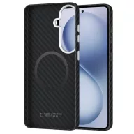   Tech-Protect Ion Carbon Samsung Galaxy S26 hátlap tok, MagSafe, fekete-ezüst