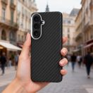 Tech-Protect Ion Carbon Samsung Galaxy S26 hátlap tok, MagSafe, fekete-ezüst