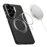   Tech-Protect Ion Carbon Samsung Galaxy S26 Ultra hátlap tok, MagSafe, fekete-ezüst