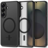   Tech-Protect BasicMag Samsung Galaxy S26 hátlap tok, MagSafe, áttetsző-fekete