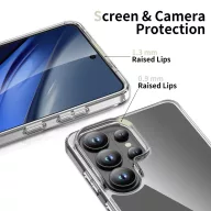   Tech-Protect Flexair Hybrid Samsung Galaxy S26 Ultra hátlap tok, megerősített sarok, átlátszó