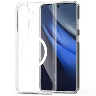   Tech-Protect Flexair Hybrid Samsung Galaxy S26 Plus hátlap tok, megerősített sarok, MagSafe, átlátszó-fehér