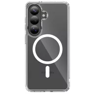   Tech-Protect Flexair Hybrid Samsung Galaxy S26 Plus hátlap tok, megerősített sarok, MagSafe, átlátszó-fehér