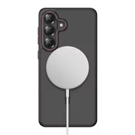   Tech-Protect Magcam Samsung Galaxy S26 Plus hátlap tok, MagSafe, áttetsző-fekete (piros)