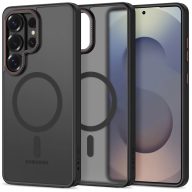   Tech-Protect Magcam Samsung Galaxy S26 Ultra hátlap tok, MagSafe, áttetsző-fekete (piros)