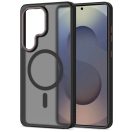 Tech-Protect Magcam Samsung Galaxy S26 Ultra hátlap tok, MagSafe, áttetsző-fekete (piros)