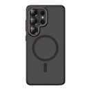 Tech-Protect Magcam Samsung Galaxy S26 Ultra hátlap tok, MagSafe, áttetsző-fekete (piros)