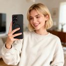 Tech-Protect Magcam Samsung Galaxy S26 Ultra hátlap tok, MagSafe, áttetsző-fekete (piros)