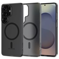   Tech-Protect MagSlim Samsung Galaxy S26 Ultra hátlap tok kitámasztóval, MagSafe, áttetsző-fekete