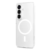   Tech-Protect MagSlim Samsung Galaxy S26 hátlap tok kitámasztóval, MagSafe, áttetsző-fehér