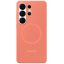 Samsung Silicone Magnet Samsung Galaxy S26 Ultra gyári hátlap tok, szilikon, MagSafe, korall piros (narancs)
