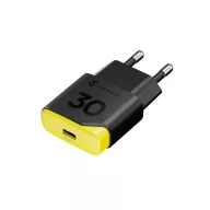   Tactical Minimi USB-C gyorstöltő adapter, kompakt, GaN, 30W, sárga-fekete