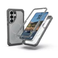   UAG Trooper Samsung Galaxy S26 Ultra MagSafe tok megerősített peremmel, ütésálló, Clear/ash 