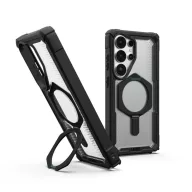   UAG Plasma XTE Samsung Galaxy S26 Ultra MagSafe tok megerősített peremmel, kitámasztóval, Black/clear