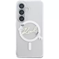   Karl Lagerfeld IML KC Script Samsung Galaxy S26 Plus mágneses tok, MagSafe, átlátszó