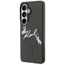 Karl Lagerfeld IML KC Script Samsung Galaxy S26 mágneses tok, MagSafe, fekete