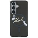 Karl Lagerfeld IML KC Script Samsung Galaxy S26 mágneses tok, MagSafe, fekete