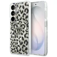   Guess IML Leopard Print Triangle Samsung Galaxy S26 mágneses tok, MagSafe, fekete