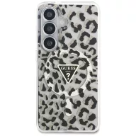   Guess IML Leopard Print Triangle Samsung Galaxy S26 mágneses tok, MagSafe, fekete