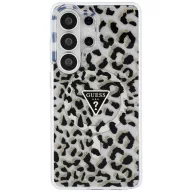   Guess IML Leopard Print Triangle Samsung Galaxy S26 Ultra mágneses tok, MagSafe, fekete