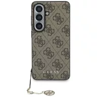   Guess 4G Classic Logo Charm Samsung Galaxy S26 mágneses tok, MagSafe, barna