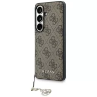   Guess 4G Classic Logo Charm Samsung Galaxy S26 mágneses tok, MagSafe, barna