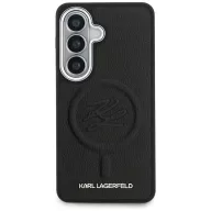   Karl Lagerfeld Embossed Ring Initials Samsung Galaxy S26 mágneses tok, MagSafe, fekete