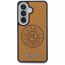 Karl Lagerfeld Perforated KL Samsung Galaxy S26 mágneses tok, MagSafe, barna