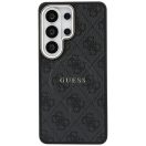 Guess 4G Embossed Ring Samsung Galaxy S26 Ultra mágneses tok, MagSafe, fekete